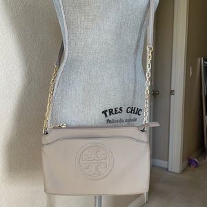 Tory Burch Embossed Logo Crossbody Bag **EUC**